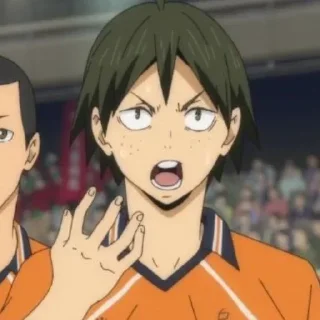 Telegram sticker 🏐 - 𝐽𝑂𝐼𝑁 : @AHMSHY . Haikyuu