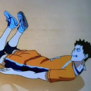 Telegram sticker 🏐 - 𝐽𝑂𝐼𝑁 : @AHMSHY . Haikyuu