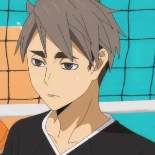 Telegram sticker 🏐 - 𝐽𝑂𝐼𝑁 : @AHMSHY . Haikyuu