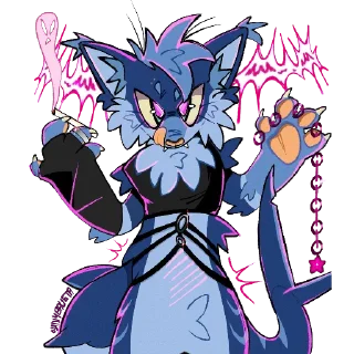 Sticker ⛓️ Neptune - Spiralyfox's fursona | Mix