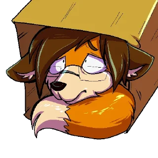 Telegram sticker 😣 Box Fox