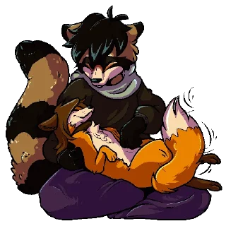 Telegram sticker 🦝 Box Fox
