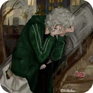 Телеграм стикер 😔 -Саша собакин.🛐