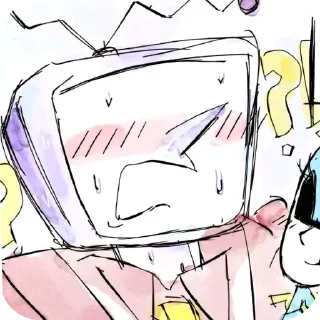 Telegram sticker 😳 IT'S TV TIME @TgEmodziBot