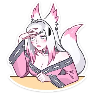 Telegram sticker 🤦 Лисий тандем: Мари и Минто от @TgSticker
