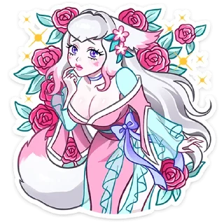 Telegram sticker 🌹 Лисий тандем: Мари и Минто от @TgSticker