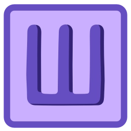 Sticker 🔤 Фиолетовый 💜  от @emoji_png_vector