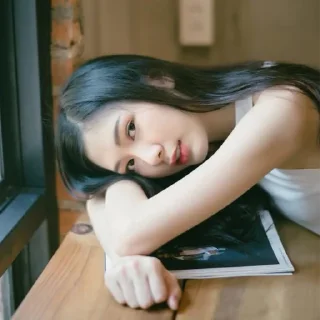 Sticker 😐 cute-girl