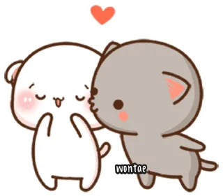 Sticker 🍥 Mochi Mochi Peach Cat by @wontae