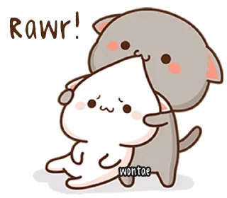 Video sticker 🍥 Mochi Mochi Peach Cat by @wontae