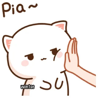 Telegram sticker 🍥 Mochi Mochi Peach Cat by @wontae