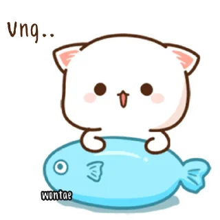 Telegram sticker 🍥 Mochi Mochi Peach Cat by @wontae