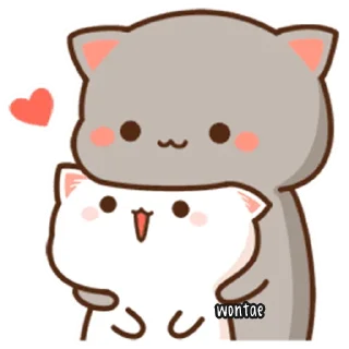 Telegram sticker 🍥 Mochi Mochi Peach Cat by @wontae