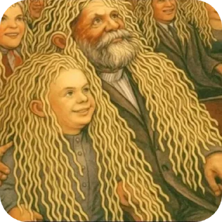 Sticker 🍜 Лапша на уши  @stickers_grenka