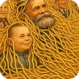 Telegram sticker 🍜 Лапша на уши  @stickers_grenka