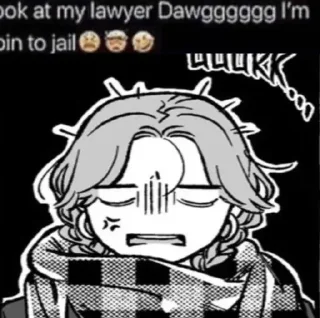 Telegram stiker 😰 Me when I see goofy ahh lesbians😝