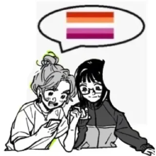 Sticker 🫶 Me when I see goofy ahh lesbians😝