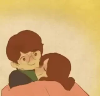Video sticker 😘 💕Cartoon Couple→ @stickers_love_bot