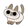 Sticker 😶 Siamese Cat Lil Bean Puree Emoji