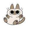 Sticker 😋 Siamese Cat Lil Bean Puree Emoji