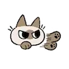Sticker 😡 Siamese Cat Lil Bean Puree Emoji
