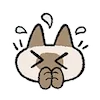 Sticker 🙏 Siamese Cat Lil Bean Puree Emoji