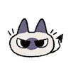 Sticker 😈 Siamese Cat Lil Bean Puree Emoji