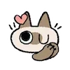 Sticker 😘 Siamese Cat Lil Bean Puree Emoji