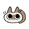 Sticker 🧐 Siamese Cat Lil Bean Puree Emoji