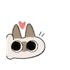 Sticker 😉 Siamese Cat Lil Bean Puree Emoji