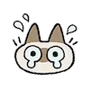 Sticker 😭 Siamese Cat Lil Bean Puree Emoji