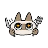 Sticker 😋 Siamese Cat Lil Bean Puree Emoji