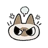 Sticker 😤 Siamese Cat Lil Bean Puree Emoji