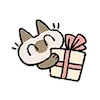 Sticker 🎁 Siamese Cat Lil Bean Puree Emoji