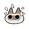 Sticker 😥 Siamese Cat Lil Bean Puree Emoji