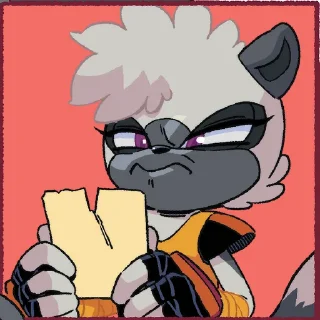 Telegram sticker 😒 ~✨💛 Tangle ᵗʰᵉ ˡᵉᵐᵘʳ & Whisper ᵗʰᵉ ʷᵒˡᶠ  🖤✨~ @Dark_Dead_End