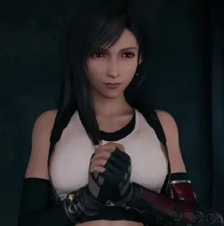 Telegram sticker 👊 TifaLockhart by @genesis_rhapsodos
