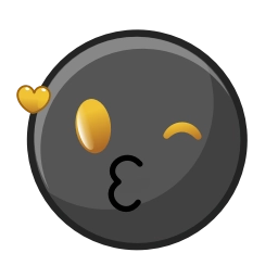 Sticker 😘 Black Emoji