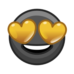 Sticker 😍 Black Emoji