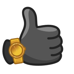 Sticker 👍 Black Emoji