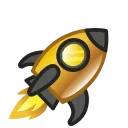 Video sticker 🚀 Black Emoji
