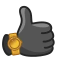 Video sticker 👍 Black Emoji