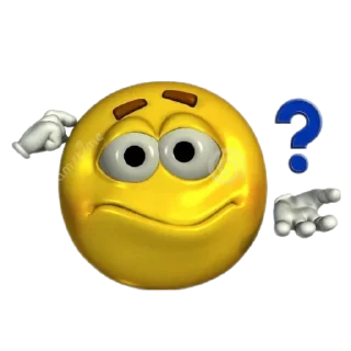Telegram sticker ❓ 3D Смайлики 2 @stickers104