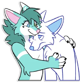 Telegram sticker 🫂 Saturn Husky! @cosmicsaturn