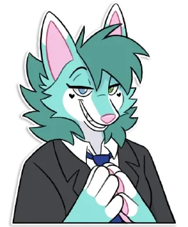 Telegram sticker 😏 Saturn Husky! @cosmicsaturn