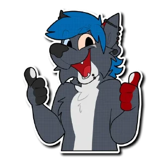 Телеграм стикер 👍 Twitch & Larry