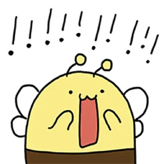 Telegram stiker ⭐ 삐뚤빼뚤 하찮은 꿀벌 윙윙이 @moe_sticker_bot