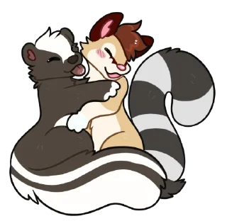 Telegram sticker 🦊 Starfall Skunk Pack 3 of them