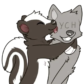 Telegram sticker 😘 Starfall Skunk Pack 3 of them