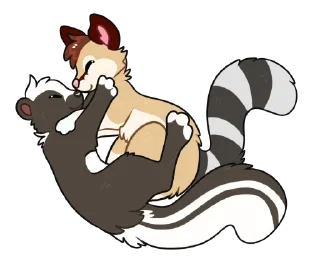 Telegram sticker 🦊 Starfall Skunk Pack 3 of them